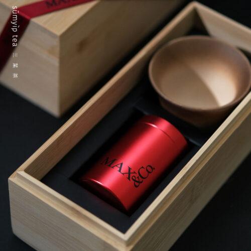 企業竹木茶禮盒訂製| 雕刻Logo+絲帶燙印| 三款茶杯任選| 三葉茶香港